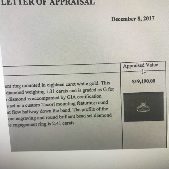 Tacori engagement ring - Picture 4 of 8